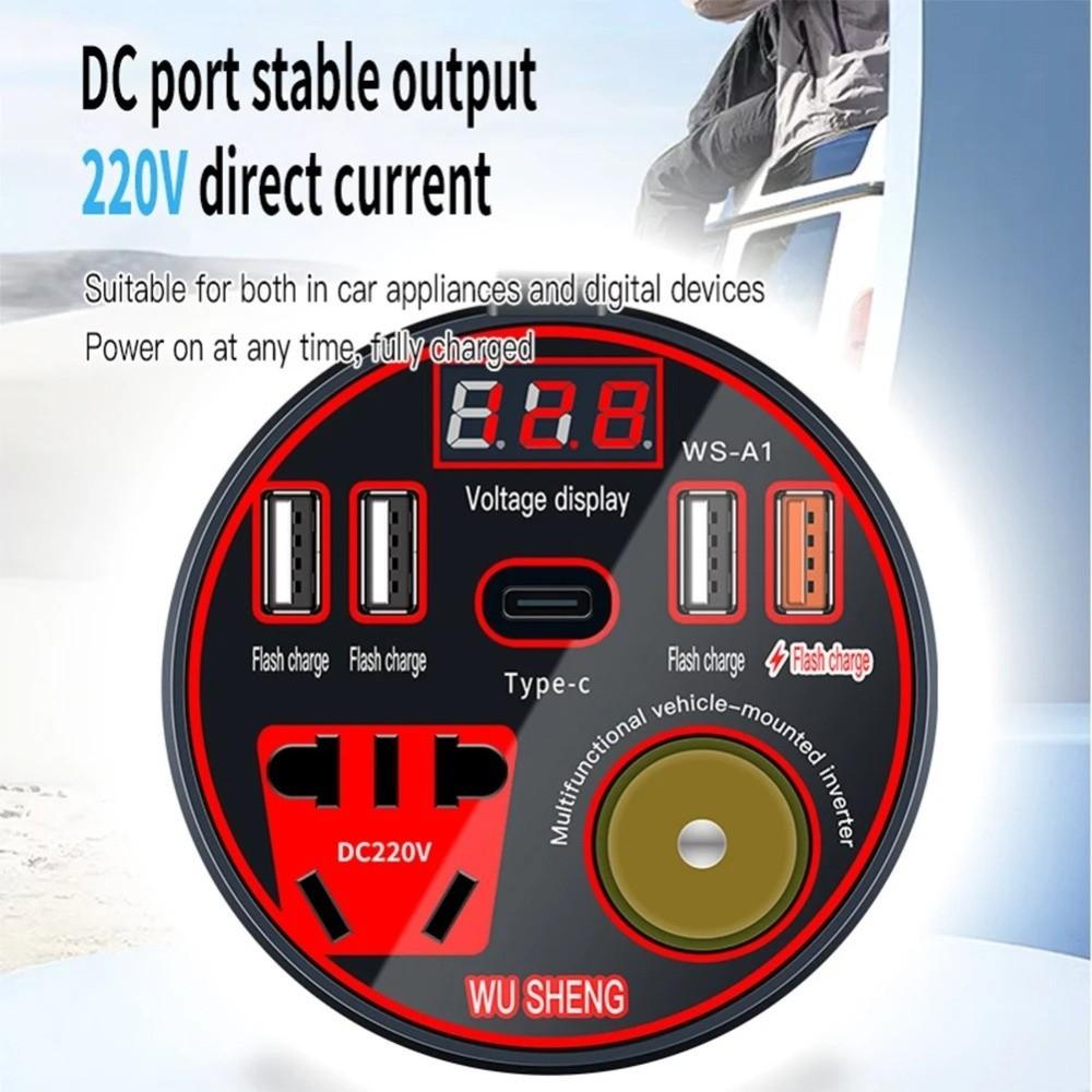 High Power Car Inverter USB/Type C Charger Car Converter Socket Universal Car Power Converter