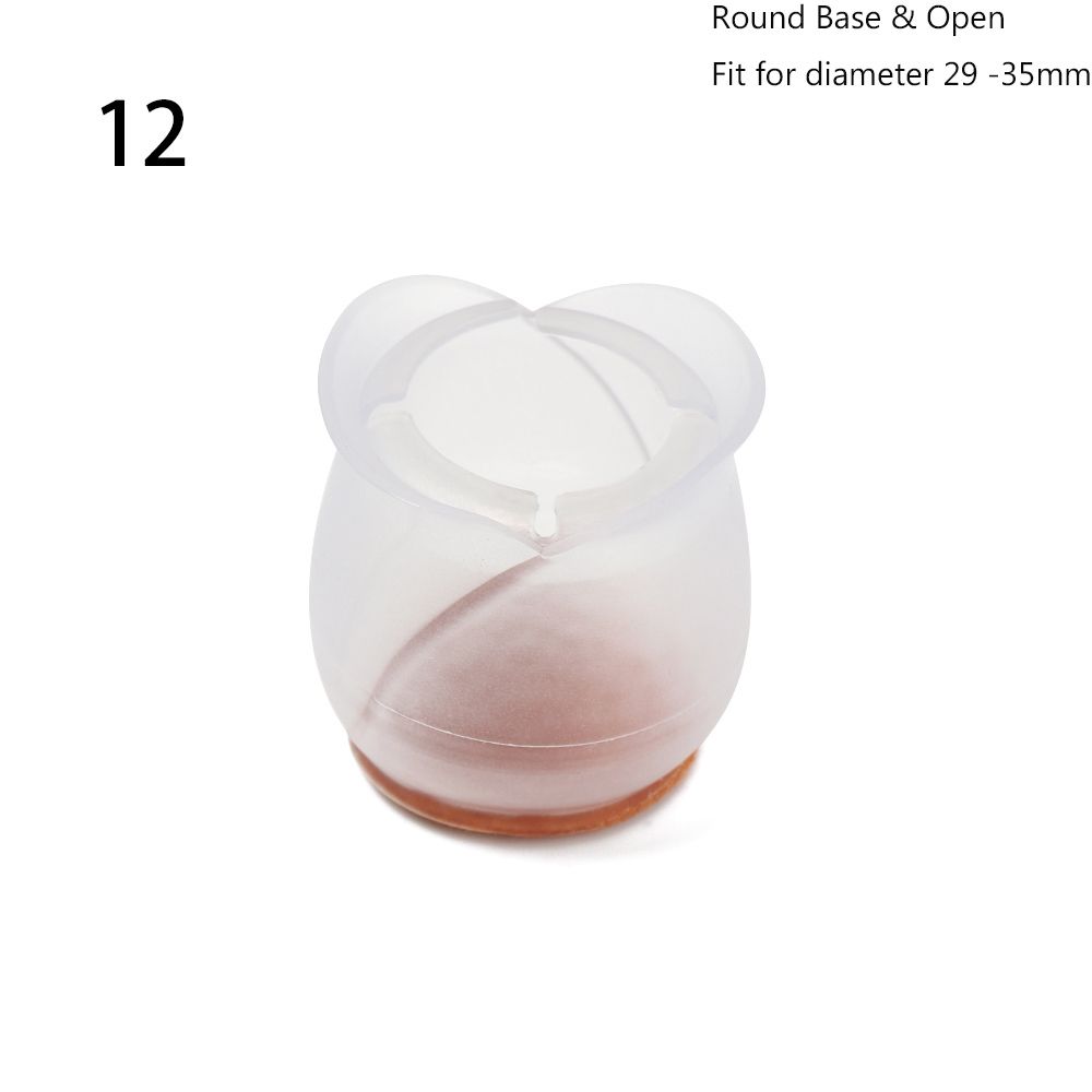 12Pcs/lot Thick Wear-resistant Silicone Floor Protector Chair Leg Caps Anti-slip Pad Table pads