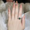 Exquisite Green Zircon Ring for Women's Party Jewelry Shiny AAAA Zircon Ring Wedding Bridal Jewelry Engagement Ring