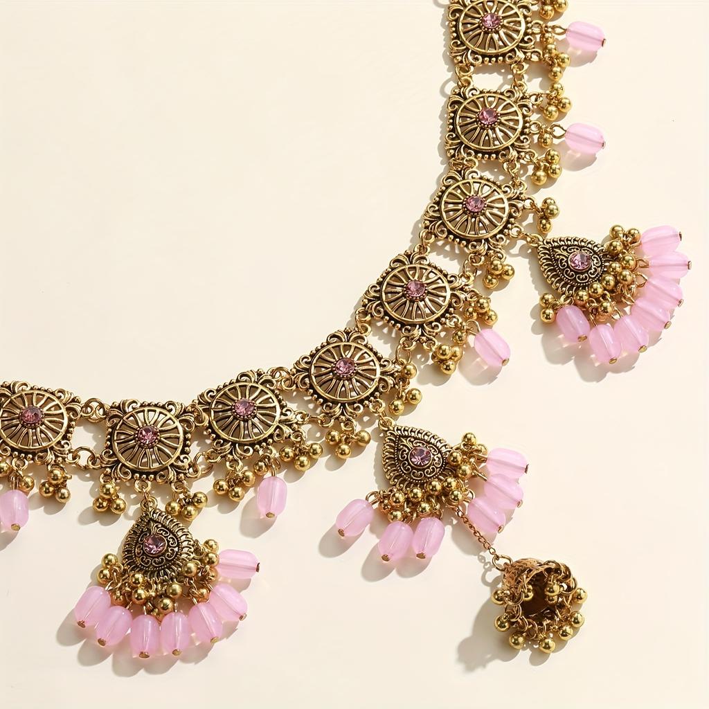 Богемный стиль Экзотическая поясная цепочка, Модный и элегантный дизайн с кисточками и разноцветными деталями, Аксессуары для повседневной носки и сценических выступлений, Персонализированные