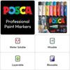 16 шт. Маркеры Uni Posca - Маркеры для раскрашивания 1M, Художественные принадлежности для росписи камней, Тканевого искусства - Красочные маркеры для школы и творчества