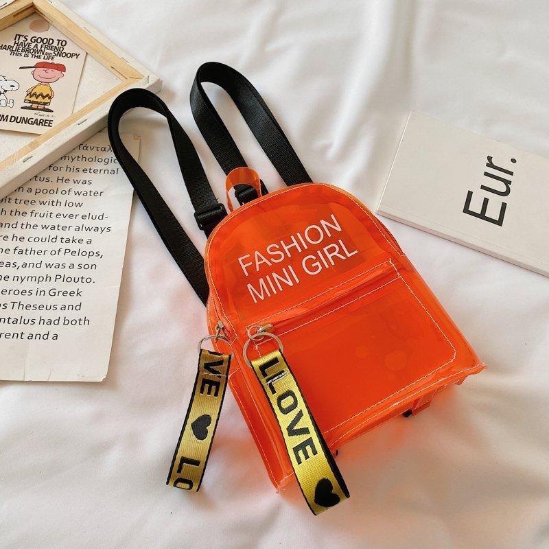 Детский прозрачный рюкзак из ПВХ, модная мини-сумка для девочек, модная школьная сумка для детского сада, ранец