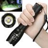 High Power T6 LED Flashlights Aluminum Alloys Battery Powered Zoomable 5 Light Modes Torch Outdoor Camping Hiking Fishing Lamp