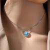Luxury Water Drop Cubic Zirconia Pendant Necklace for Women Simple Elegant Neck Accessories Wedding Party Fashion Jewelry