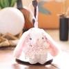 Cute Rabbit Plush Doll With Floral Lace Long Skirt Design For Bag Ornament And Collection
