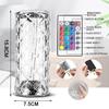 NEW LED Crystal Table Lamp Rose Light Projector 1/3/7/16 Colors Touch Adjustable Romantic Diamond Atmosphere Light USB Touch Night Light