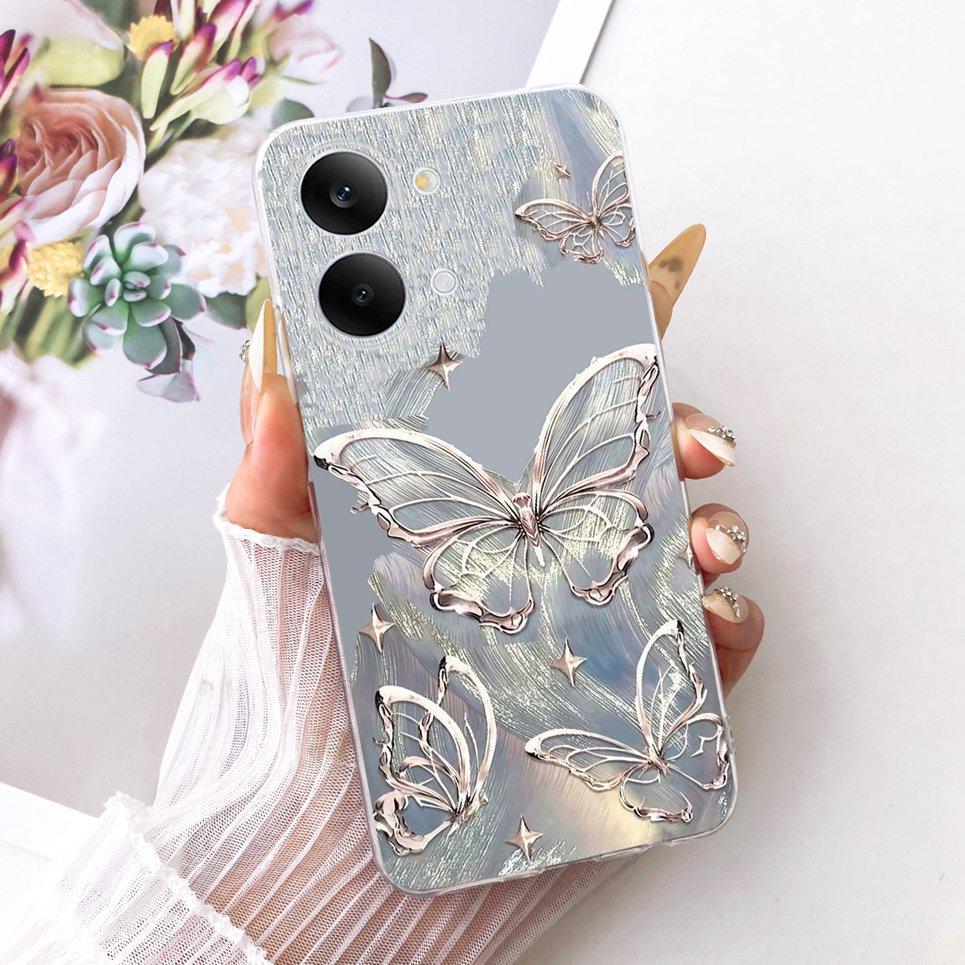 Flower Butterfly Luxury Girly Fashion Casing For Xiaomi Poco X8 Pro Max / Redmi Turbo 5 Max Phone Case Soft Clear Silicone Cover
