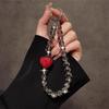 Luxury Rhinestone Strawberry Keychain Cute Wrist Short Strap Phone Lanyard  Phone Accessories