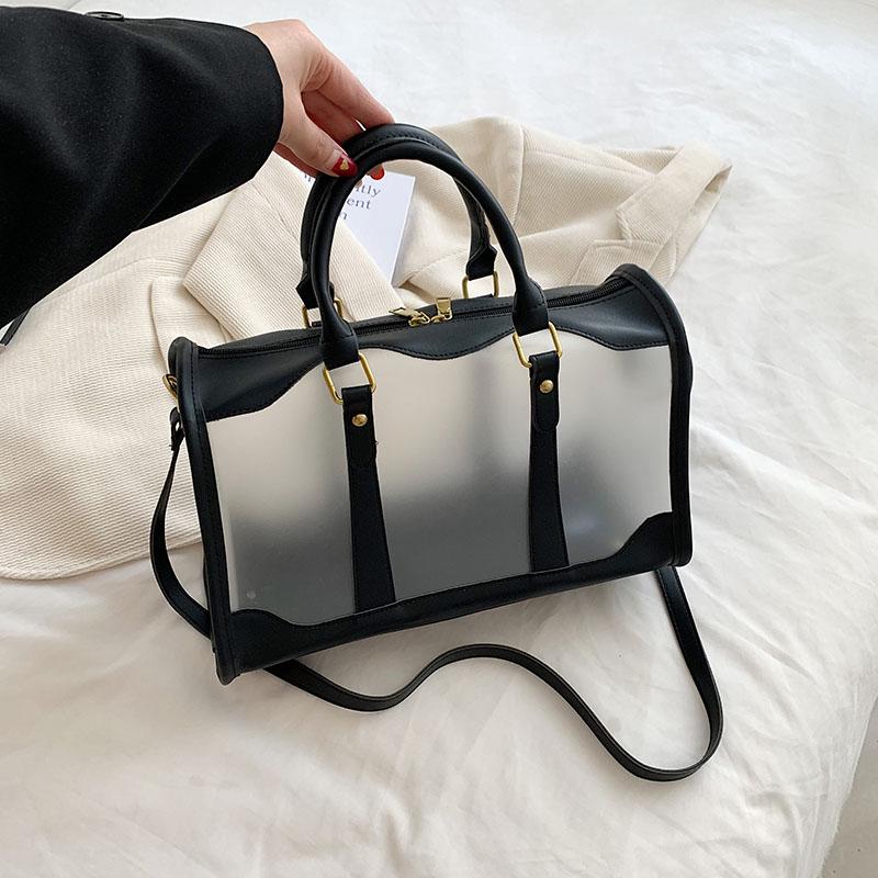 Модная дорожная сумка, новая женская сумка, весна/лето, большая вместительная сумка, прозрачная сумка через плечо на одно плечо, сумка для фитнеса