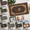 Классический Ретро Богемный Принт Нескользящий Водонепроницаемый Дверной Коврик Легко Чистить Входной Напольный Коврик Домашнее Украшение Прочный Модный