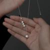 Women's S925 Sterling Silver Pearl Tassel Necklace - Elegant Luxury Clavicle Chain