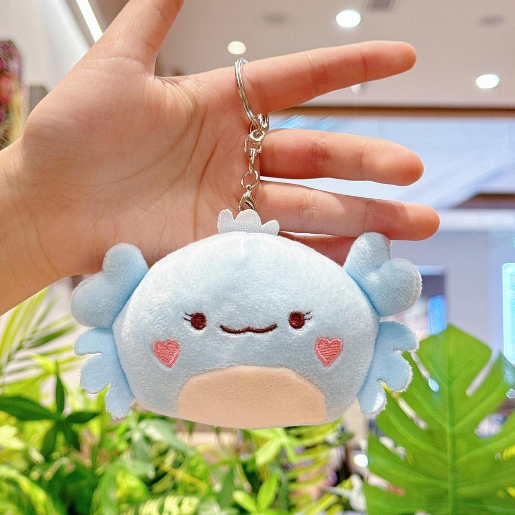 Мультяшный плюшевый брелок-краб - Морское животное, украшение для рюкзака