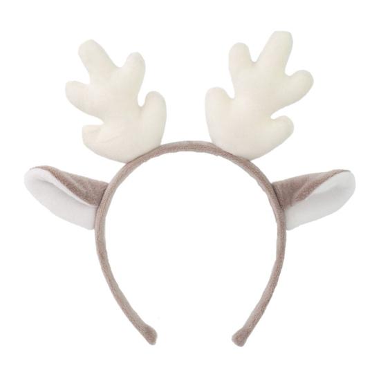 Рождественская повязка на голову из рогов оленя, эластичная, нескользящая, плюшевая, подходит для всех возрастов, рождественские аксессуары для волос, украшения для праздничных вечеринок