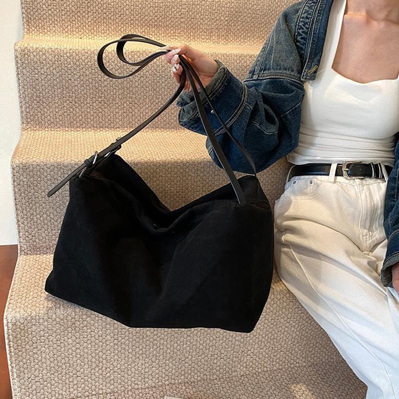 Осень Зима Большая Бостонская Роскошная Дизайнерская Сумка Тоут из Мягкой Матовой Замши Женская Сумка Ручная Сумка Женская Сумка через Плечо Кроссбоди CLE