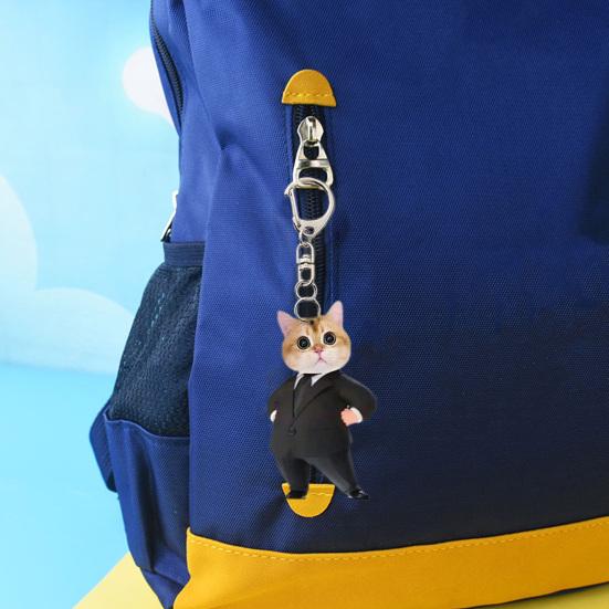 1 шт/3 шт брелок для ключей с изображением кота акриловый мультяшный костюм кота брелок для рюкзаков сумок сотовых телефонов украшения