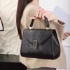 New Light Luxury Snake Pattern Leather Women's Bag Handbag High Texture Fashion Versatile Travel Shoulder Messenger Bag