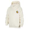 Nike Icon Fleece Loose Fit Hooded Pullover Long Sleeve Kids Tops Light-Ivory HV1747-110
