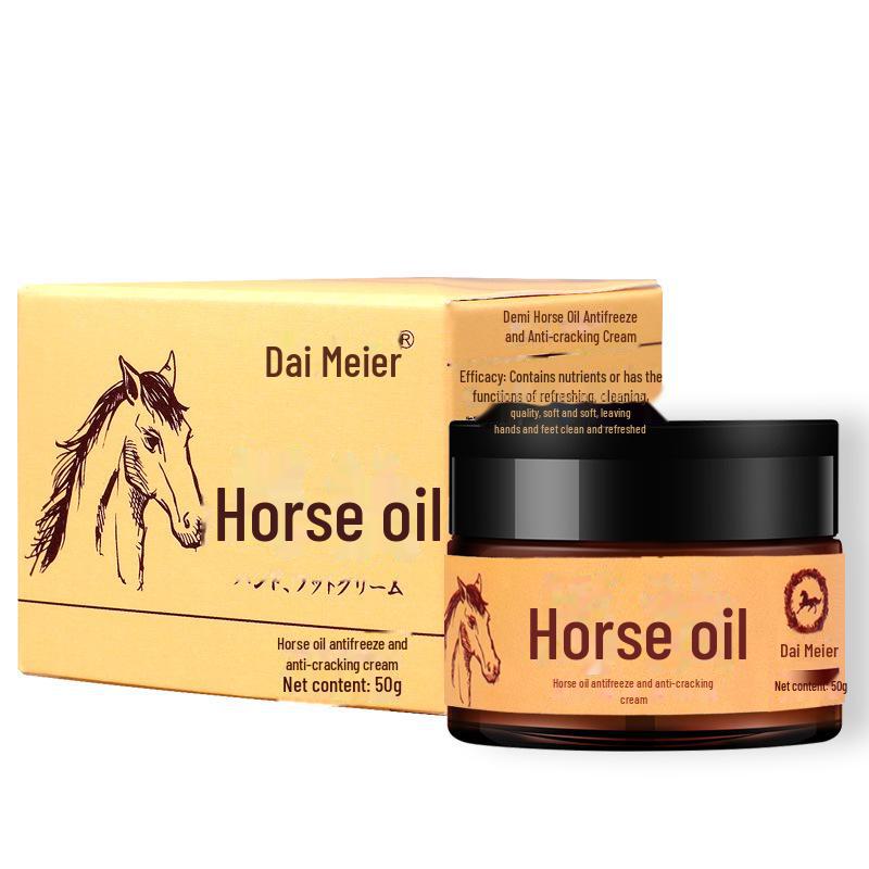 Крем для рук и ног Dai Meier Horse Oil 50 г - увлажняющий, против сухости, против трещин, против обморожения