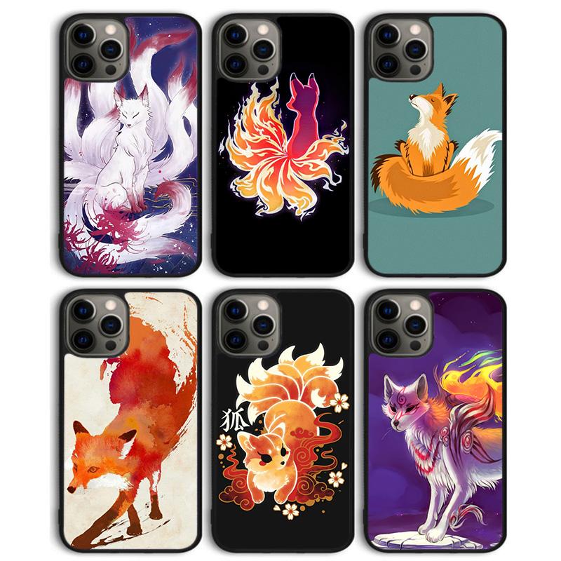 Чехол для телефона с рисунком лисы Кицунэ, задняя крышка для iPhone 17 Air 16 15 14 13 11 12 Pro Max Plus Fundas Coque