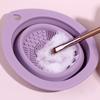 Silicone Makeup Brush Cleaner Folding Powder Puff Cleaning Bowl Eyeshadow Brushes Washing Soft Mat