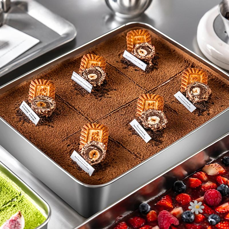 Форма для тирамису из нержавеющей стали, противень для торта, контейнер для формирования торта с крышкой, коробка для хранения торта, бытовые инструменты для выпечки десертов