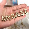 Alphabet Letter Pendant Necklace Gold Color A-Z Letter Clavicle Chain Delicate Women Choker  Women