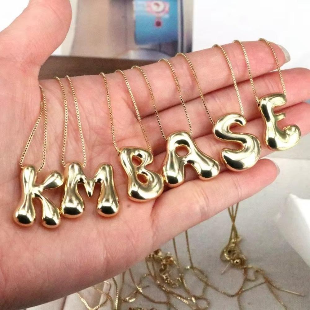 Alphabet Letter Pendant Necklace Gold Color A-Z Letter Clavicle Chain Delicate Women Choker  Women