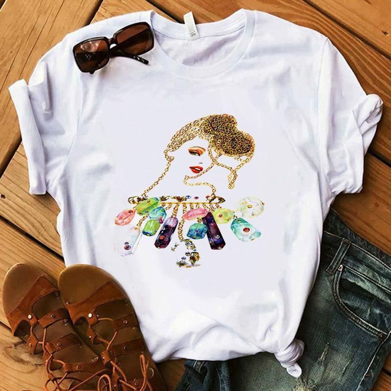 Футболка с принтом в виде мультфильма женская с коротким рукавом женская одежда