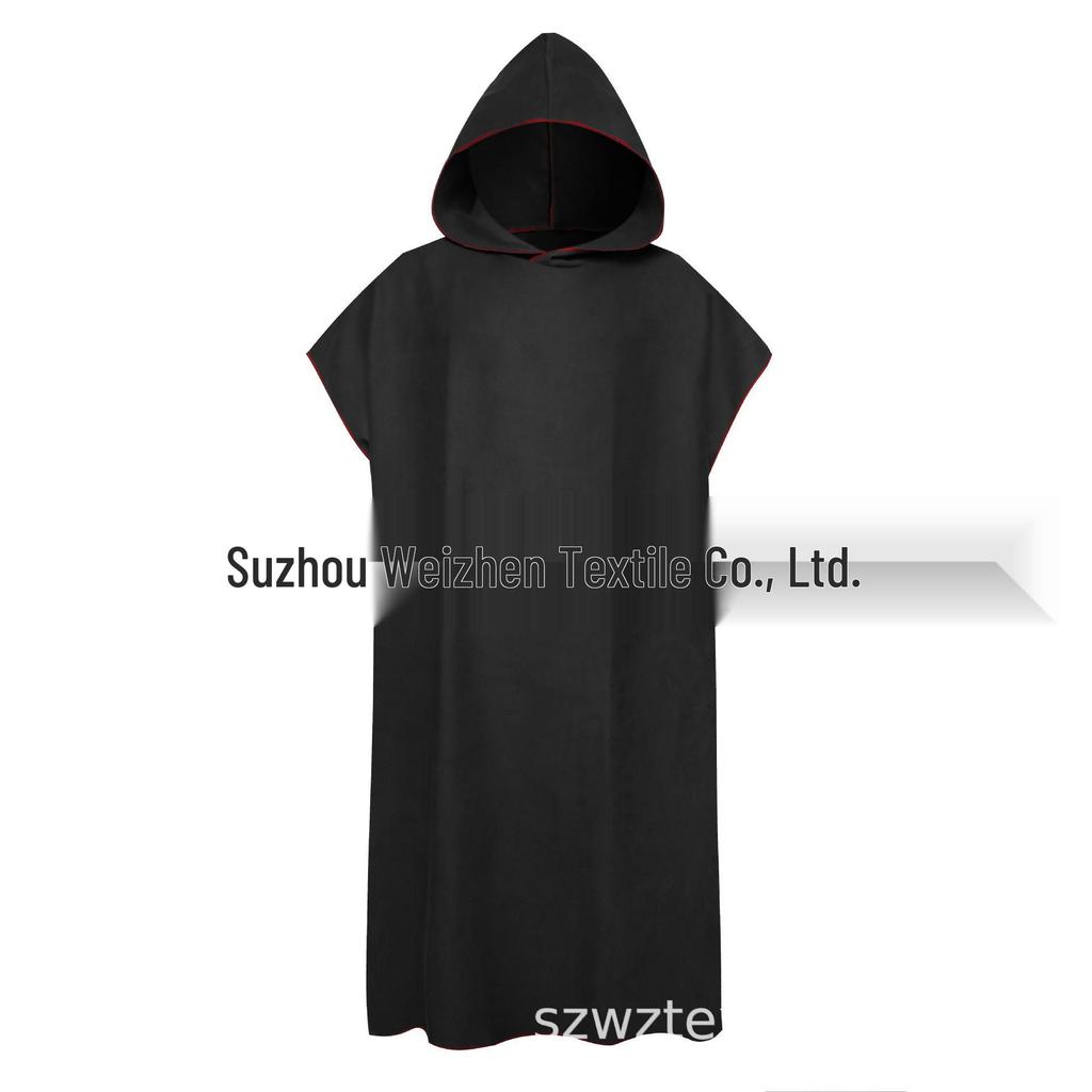 Двустороннее флисовое пляжное пончо: Носимый халат-полотенце для пляжа и дайвинга.