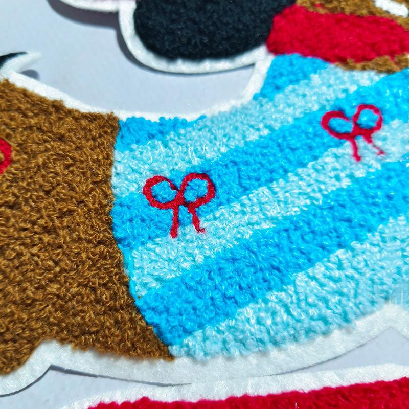 Вышитая нашивка для шитья с собакой, аппликации с собакой, вышитые нашивки для различной одежды, украшения для сумки, обуви