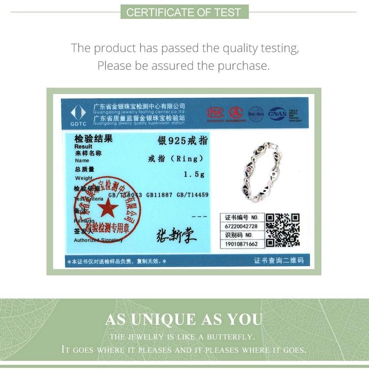 Bamoer 925 Sterling Silver Blue Zircon Demon Eye Element Size 6,7,8 Rings for Women Vintage Fine Jewelry