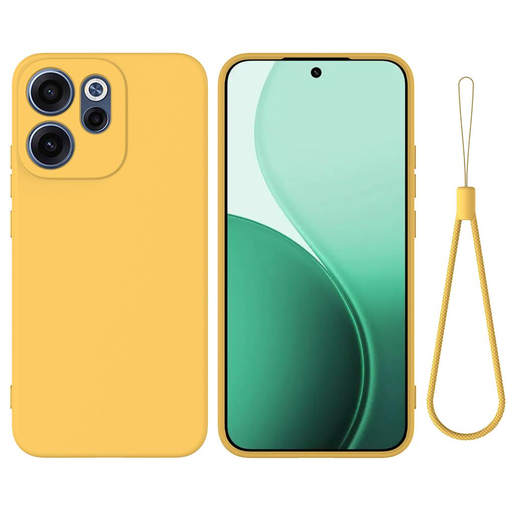 For Oppo Reno15 FS 5G/Oppo Reno15 F 5G Liquid Silicone Case Phone Back Cover with Hand Strap