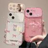 Applicable To Apple 15 Mobile Phone Case IPhone 14/13promax Bow Chain 11/12 Transparent Flip Mirror