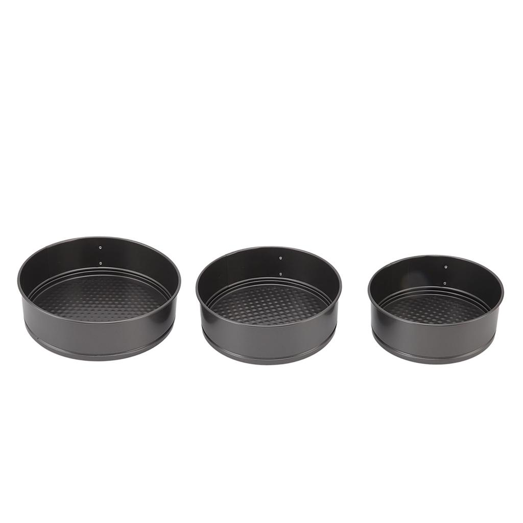 3Pcs Cake Pan Set Prevent Sticking Round Springform Pan with Removable Bottom Baking Tool for