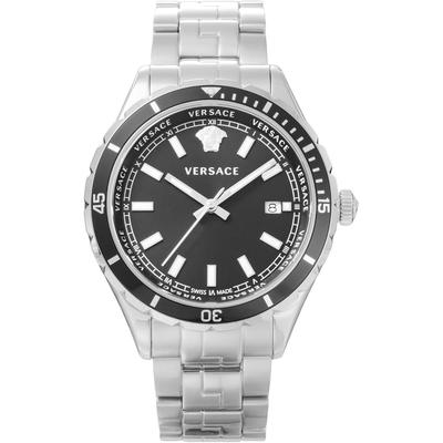 Мужские часы Versace Helenium, VE3A00520, Кварцевый механизм, Водонепроницаемые, Сапфировое стекло, Черный циферблат, Нержавеющая сталь [Параллельный импорт]