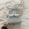 Women S Small Square Kelly Bag With Lock Buckle Fashion Handbag