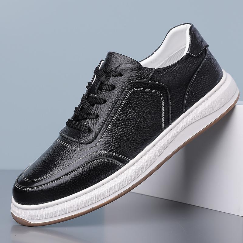 Мужские кожаные туфли с низким верхом и перфорацией, лето 2025, повседневные кожаные сандалии из коровьей кожи на шнуровке, дышащие сандалии с отверстиями 2025