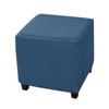 1PC Polar Fleece Ottoman Cover Stretch Stool Cover Square Footstool Cover All-inclusive Elastic Footrest Slipcover Living Room