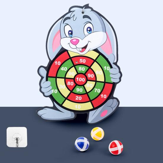 Animal Dart Board for Kids Safe Sticky Ball Indoor Outdoor Fun Coordination Concentration Game Family Party Toy Gift