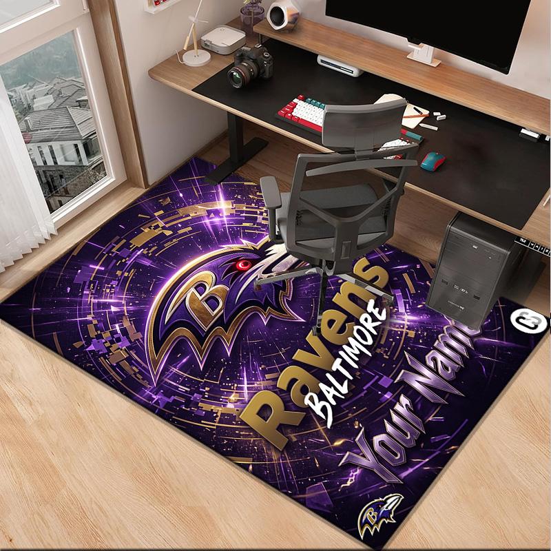Custom NameBaltimore Team Spirit Carpet, Indoor Rug, Chair Rug, Living Rooms, Doormat Made From Polyester Home Decor Birthday Christmas Gifts
