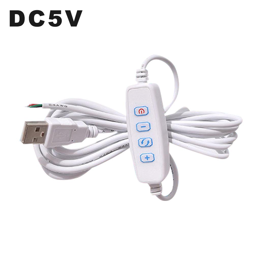 USB LED Dimme DC 5V Dimmable Switch 2M Cable Light Modulator Lamp Line Dimmer Controller Table Lamp Power Wire