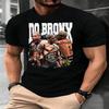 Футболка с принтом Charles Oliveira Do Bronx Мужская Оверсайз Хлопок Уличная Одежда Динамичный крой Винтажная С круглым вырезом Графика Чемпиона Повседневная