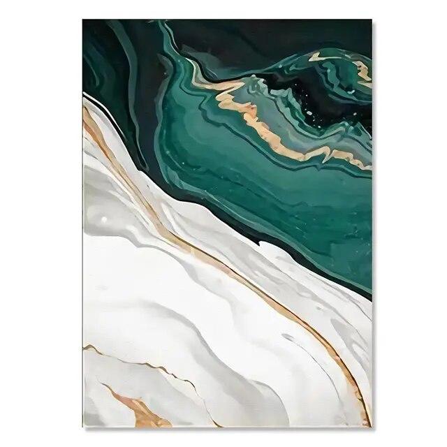 Современный зеленый мраморный холст, картина, настенная живопись, абстрактный роскошный плакат и принт для домашнего декора, интерьер, дизайн гостиной, без рамки