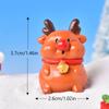 Cute Mini Christmas Snowman Santa Hat Cartoon Animals Micro Landscaping Ornaments Resin Car Ornaments Christmas Decoration Gifts