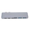 Docking Station 10Gbps 5Gbps USB3.0 Interfaces Memory Card Reader Lightweight Portable Type C Hub for MacBook Gray