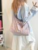 Nylon Letter Tote Bag For Leisure Travel With Spacious Design And Urban Fashion