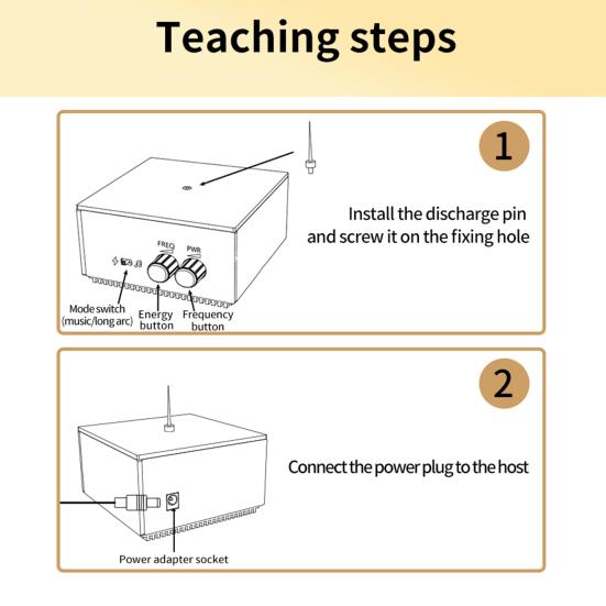 1 Set Great Physical Experiment Entertainment Sensitive Scientific Creations Wireless Light-Up Music Tesla Coil Household Use Palm