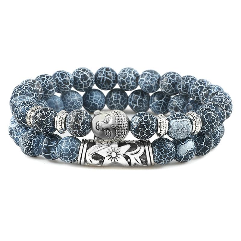 2 шт. Натуральный камень Черная лава Тигровый глаз Выветрившийся камень Браслет-шарм Нить Украшения Для пар Расстояние Сова Бусины Браслеты