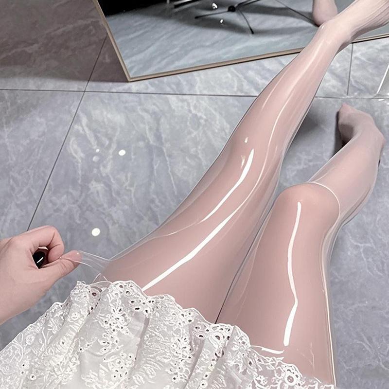 Сексуальные Блестящие Глянцевые Колготки Гладкие Носки с Лошадиным Жиром Колготки Глосс Анти-Зацепки С Завышенной Талией Колготки Аврора Ультратонкие Длинные Носки