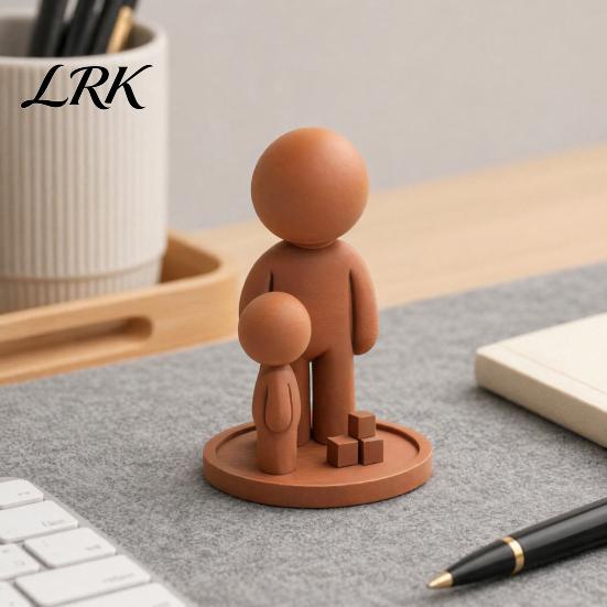Креативная идея подарка для папы 3D-печатная фигурка отца и сына, скульптура, прочная цельная литая художественная фигурка ребенка для домашнего декора, День отца